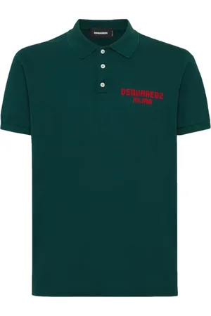 Etro Topp, Herr, L, Bomull, Mörkgrön Pikétröja med Logotyp