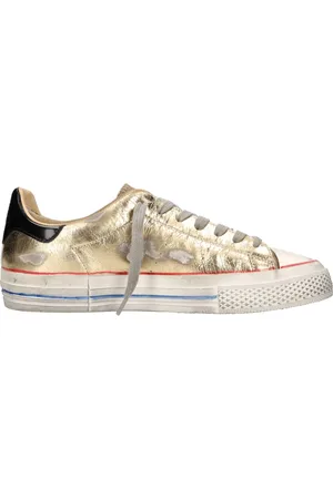 Hidnander Skor, Dam, 37 EU, Läder, Sneakers Golden
