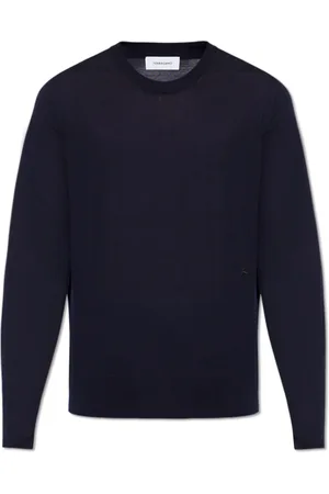 Salvatore Ferragamo Stickade tröjor & koftor, Herr, S, Logo Broderad Crewneck Tröja