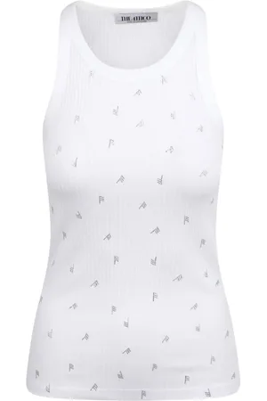 The Attico Topp, Dam, M, Bomull, Kristallutsmyckad Tank Top