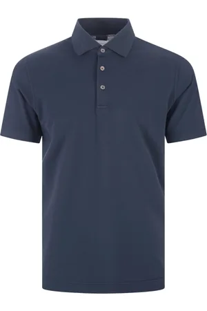 FEDELI Topp, Herr, 3Xl, Bomull, Blå Pikétröja Kort Ärm