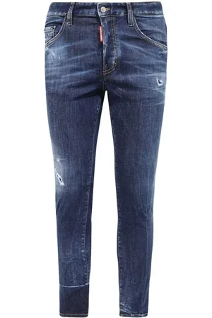 Dsquared2 Jeans, Herr, S, Denim, Contrast Stitching Denim Jeans