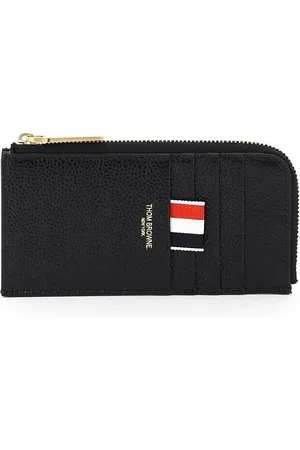 Thom Browne Accessoarer, Herr, ONE Size, Läder, Korthållare i narvläder med kreditkortsfack