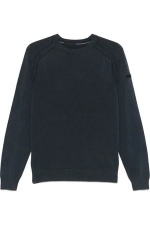 RRD Stickade tröjor & koftor, Herr, M, Navy Ribbed Sweater