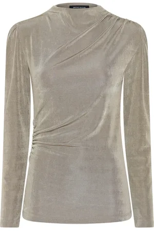 Bruuns Bazaar Topp, Dam, 2Xl, Polyester, Elegant Draperad Blus