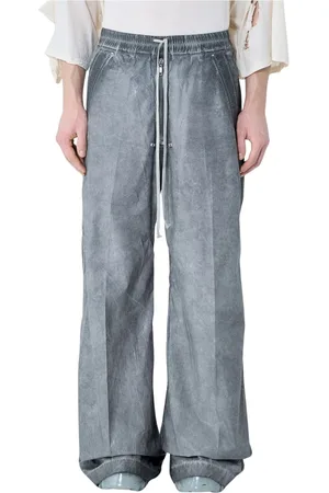 Rick Owens Byxor, Herr, M, Bomull, Coated Cargo Byxor med Dragsko i Midjan