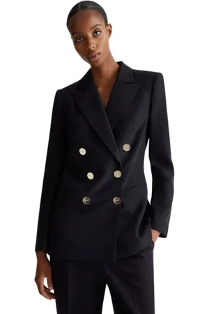 Liu Jo Jacka, Dam, S, Polyester, Svart Stretch Blazer med Kavajslag
