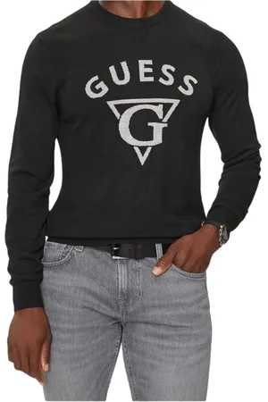 Guess Stickade tröjor & koftor, Herr, L, Polyester, Jerseytröja