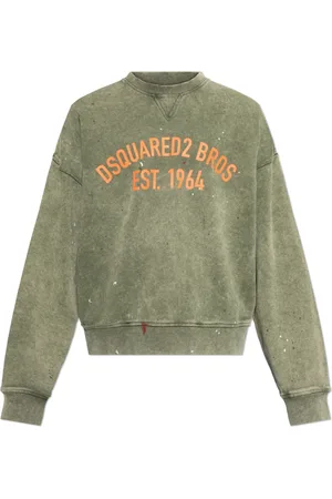 Dsquared2 Sweatshirts & Hoodies, Herr, XL, Bomull, Sweatshirt med Vintage-Effekt