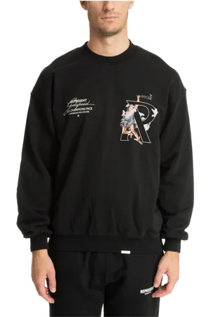 Represent Sweatshirts & Hoodies, Herr, M, Bomull, Mönstrad logotyp sweatshirt