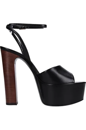 Saint Laurent Skor, Dam, 36 EU, Läder, Sandaler Svart