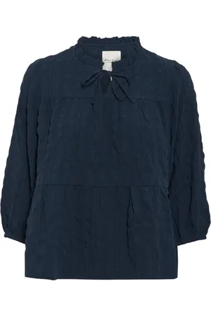 Part Two Blusar & Skjortor , Dam, 2Xl, Polyester, Feminin V-ringad Blus After Midnight