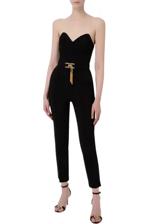 Elisabetta Franchi Jumpsuits & Playsuits, Dam, S, Bustier Jumpsuit med bälte