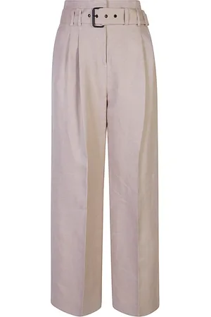 ELEVENTY Byxor, Dam, L, Linne, Double Pleat Linnebyxor