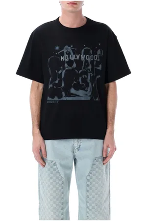 MISBHV Topp, Herr, S, Bomull, Svart Hollywood Grafiskt Tryck T-shirt