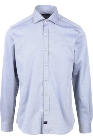 FAY Skjorta, Herr, S, Bomull, Bomulls Casual Skjorta