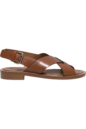Guglielmo Rotta Skor, Dam, 40 EU, Läder, Eleganta lädersandaler med korsade remmar