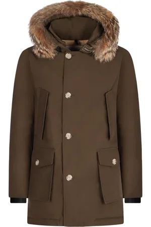 Woolrich Kappa, Herr, S, Bomull, Arktisk parka med avtagbar pälskant