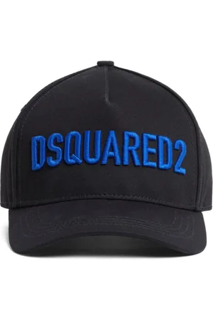 Dsquared2 Accessoarer, Herr, ONE Size, Bomull, Broderade bomullskepsar med spänne