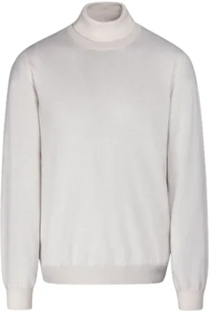 MOORER Stickade tröjor & koftor, Herr, M, Kashmir, Fin Cashmere Siden Turtleneck Sweater