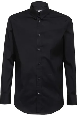 Dsquared2 Skjorta, Herr, S, Bomull, Bomullsskjorta med rundad fåll, avslappnad stil