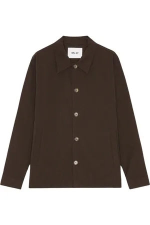 NN.07 Jacka, Herr, S, Polyester, Brunrandig Seersucker Hybridjacka