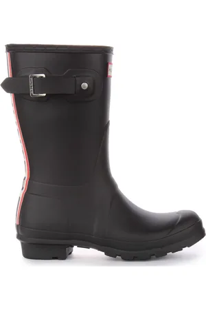 Hunter Skor, Dam, 36 EU, Polyester, Korta Trefärgade Stövlar