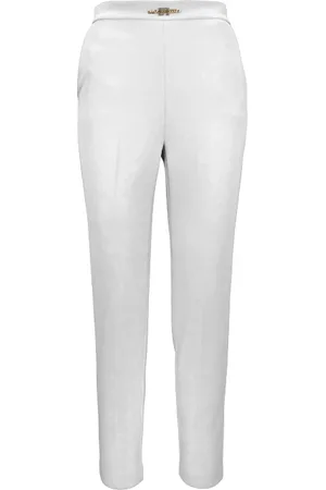 Elisabetta Franchi Byxor, Dam, M, Polyester, Byxor med guldfärgade metalldetaljer och dragkedja
