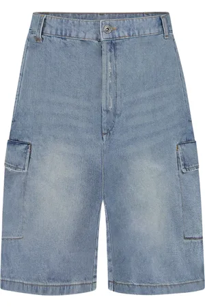 FLÂNEUR Flâneur, Shorts, Herr, M, Denim, Ljusblå Denim Cargo Shorts
