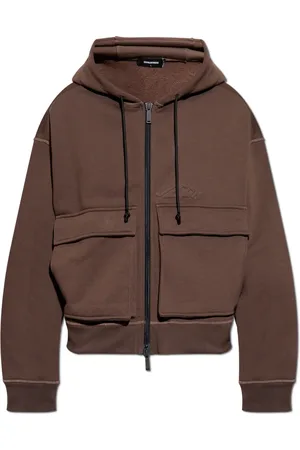 Dsquared2 Sweatshirts & Hoodies, Herr, 2Xl, Bomull, Icon NEW Generation Balloon Cargo ZIP Hoodie