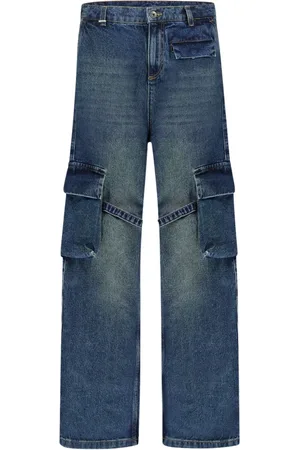 FLÂNEUR Flâneur, Jeans, Herr, XL, Bomull, Mörk Indigo Cargo Byxor med Telefonficka
