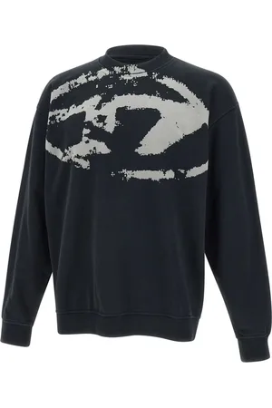 Diesel Stickade tröjor & koftor, Herr, L, Bomull, Svart Sweatshirt S-boxt-n5