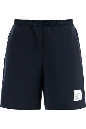 Thom Browne Shorts, Herr, L, Navy Ripstop och ullshorts kombination