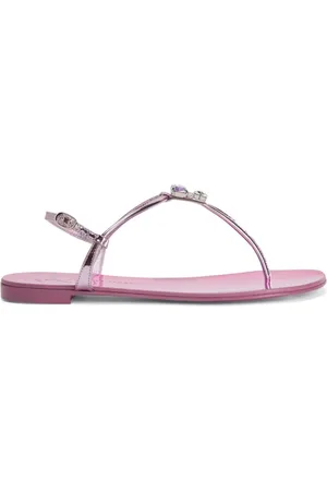 Giuseppe Zanotti Skor, Dam, 37 1/2 EU, Nuvo Rock Flat Sandal