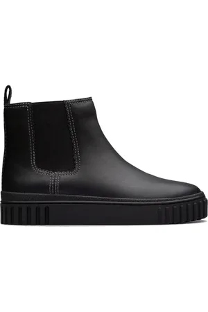 Clarks Skor, Dam, 37 EU, Läder, Svarta Ankelboots