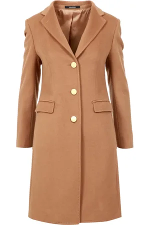 TAGLIATORE Kappa, Dam, L, Brun Cashmere-kappa med knappstängning