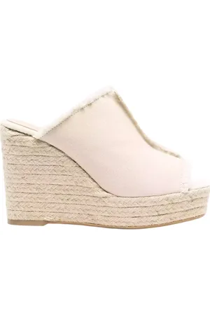 Castaner Skor, Dam, 38 EU, Bomull, Canvas Ivory Wedge Sandaler