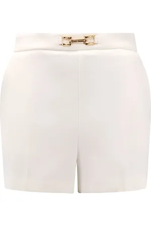 Elisabetta Franchi Shorts, Dam, S, Polyester, Shorts med logoed Horsebit-detalj och dragkedja
