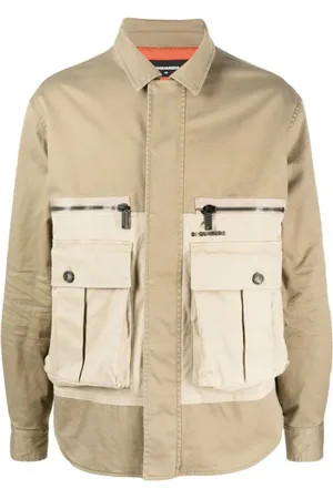 Dsquared2 Jacka, Herr, M, Bomull, Flap Pocket Padded Coach Jacket