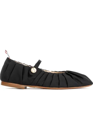 Thom Browne Skor, Dam, 36 EU, Svarta Ballerinaskor i Siden