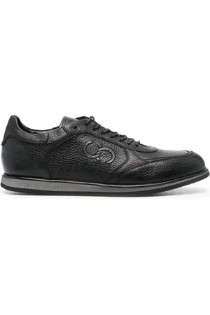 Casadei Skor, Herr, 41 EU, Läder, Svarta Casual Sneakers i Läder