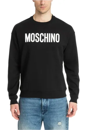 Moschino Sweatshirts & Hoodies, Herr, S, Bomull, Mönstrad Logo Sweatshirt