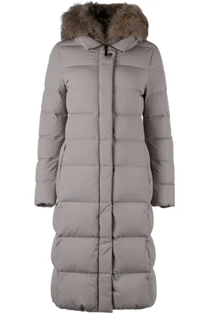 MOORER Kappa, Dam, M, Polyester, Lång dunjacka med avtagbar päls
