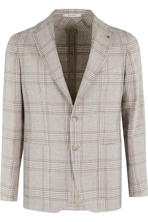TAGLIATORE Jacka, Herr, 2Xl, Bomull, Kavaj 1 Breast Linen Cotton Check
