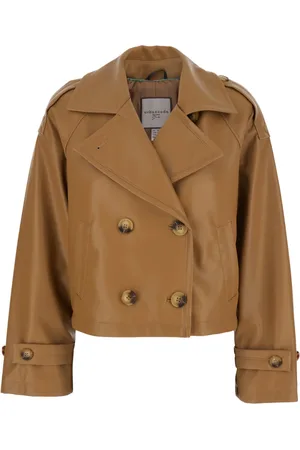 Urban Code Kappa, Dam, M, Läder, Ecoleather Jacka med Bred Revers