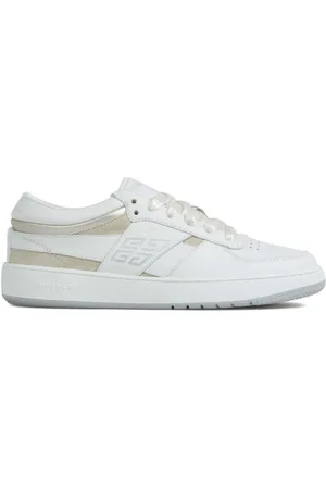 Givenchy Skor, Dam, 37 1/2 EU, Läder, Vita platta skor med 4G-motiv