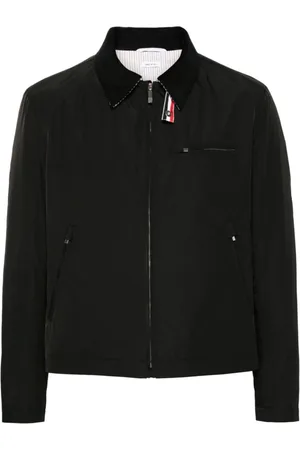 Thom Browne Jacka, Herr, M, Svart Vadderad Jacka med RWB-ränder