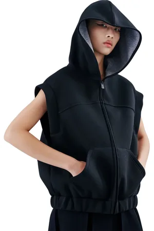 BACON Jacka, Dam, S, W NEW Order Gilet Jacket Fleece Svart