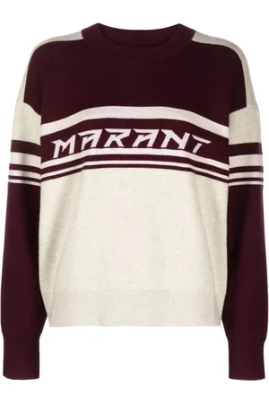 Isabel Marant Stickade tröjor & koftor, Dam, M, 86Du Darkplum Callie - Stiligt Kvinnoprodukt