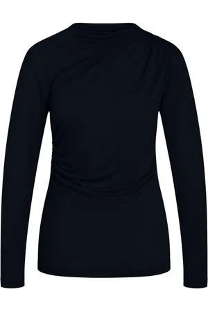 Bruuns Bazaar Topp, Dam, S, Draperad svart blustopp